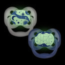 [Bundle Of 2] Dr. Brown’s Advantage Pacifier - Stage 1, Glow in the Dark - Blue, 2-Pack