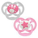 [Bundle Of 2] Dr. Brown’s Advantage Pacifier - Stage 2, Glow in the Dark - Pink, 2-Pack