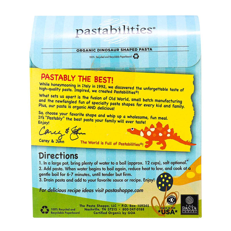 [2-Pack] Pastabilities Organic Pasta - Dinosaur Shaped 340g