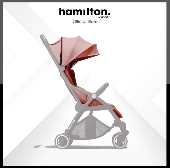 Hamilton X1 Plus Magic Fold Stroller Colour Seat Pack(Seat Pad with Canopy) - Pastel Pink