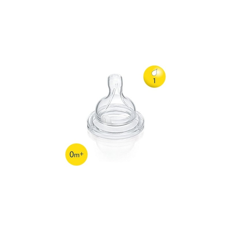 Philips Avent Classic+ Silicone Teats 0M+ 1-Hole (2 Pcs Per Pack)
