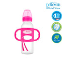 [2-Pack] Dr Brown's 8 oz/250 ml PP NN"Options Compatible" Sippy Spout Bottle W/Silicone Handles - Pink