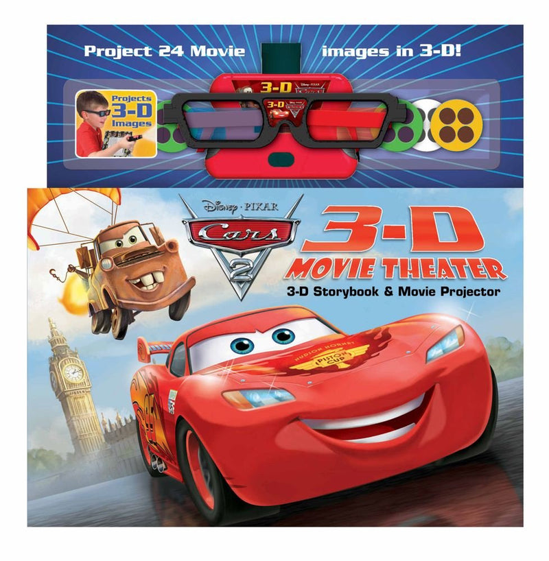 Pixar Cars 2 - 3D Movie Theatre Story Book & 3D Movie Projector