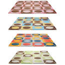 Skip Hop Playspot Interlocking Foam Tiles (20 Tiles, 30 Connectors) - 4 Designs