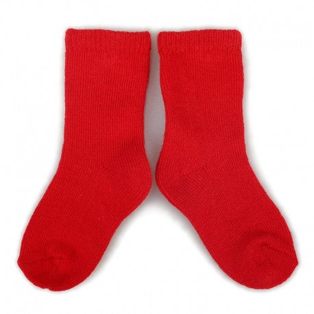 [3 Pack] Plush Stay-on socks 0-2 years - red
