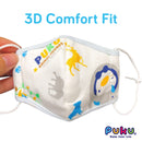 [Bundle Of 4] Puku Gauze Cotton Mouth Mask Pink - 2 Sizes