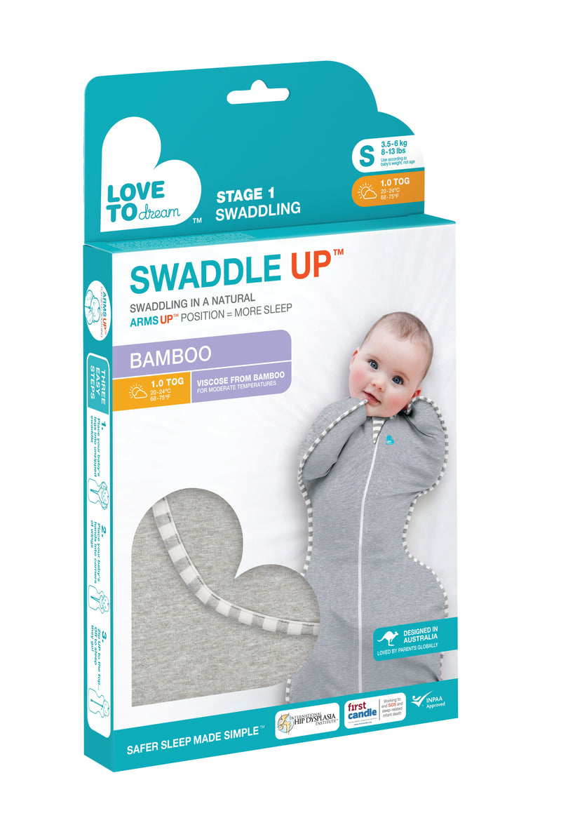 Love To Dream Swaddle UP Original Bamboo Grey 1.0tog