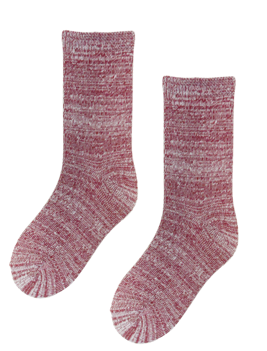 [3 Pack] Plush Super Soft Socks 0-2 years - light red
