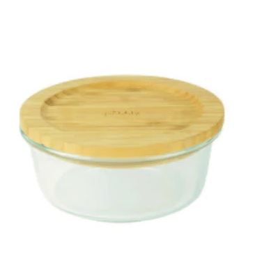 Pebbly Round Glass Food Container - 620ml