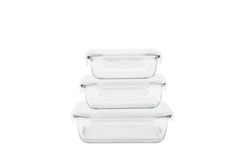 Pebbly Rectangular Food Containers - 400ml/ 650ml/ 1000ml