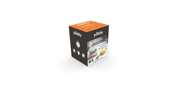 Pebbly Food Containers (3pcs) - (620ml Round/ 650ml Rectangular/ 1000ml Square)