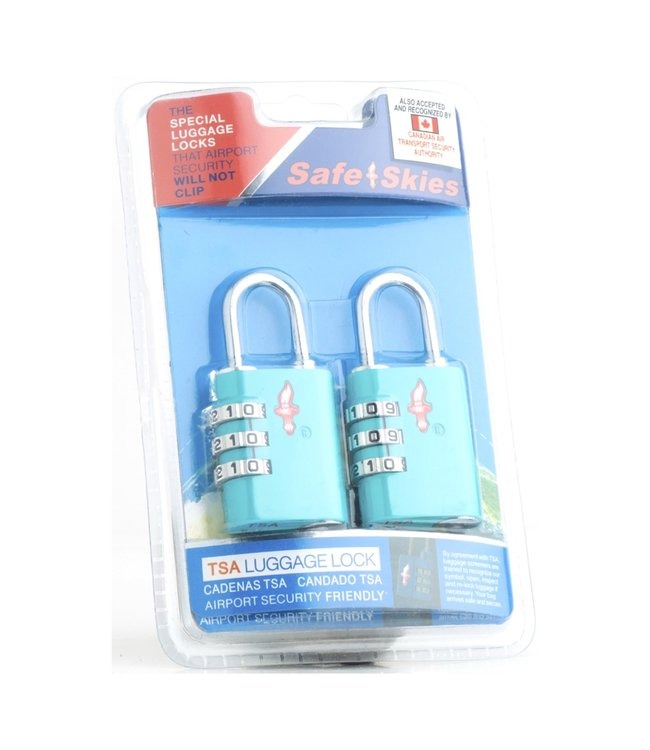 Safe Skies Aero Lock 3 Dial Double Set - Aqua Blue