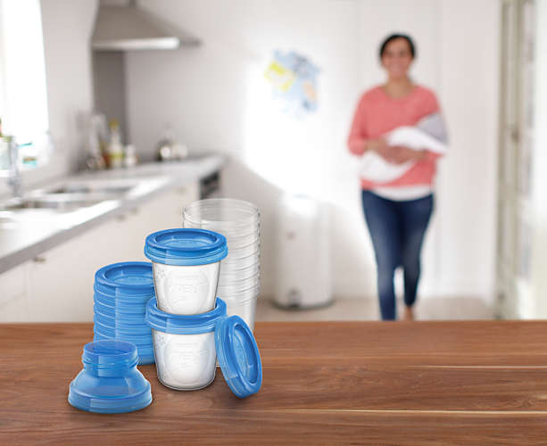 Philips Avent Breast Milk Storage Cups 10x 180ml (Comes with Adaptors)