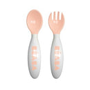 Beaba Ellipse 2nd Stage Ergonomic Cutlery Set (8m+) Nude
