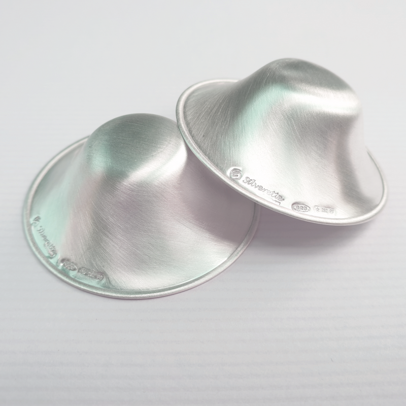 Silverette Silver Nursing Nipple Cups (1 Pair) - Regular