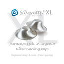 Silverette Silver Nursing Nipple Cups (1 Pair) - XL