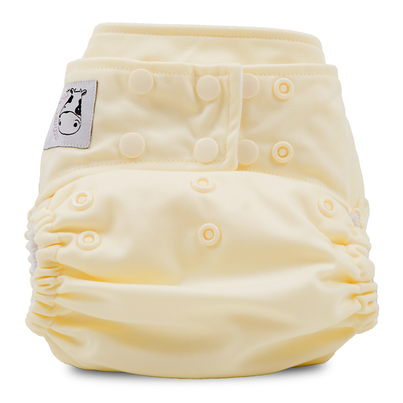 Moo Moo Kow One Size Pocket Diapers Snap - Butter