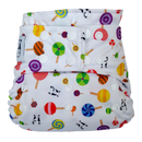 Moo Moo Kow Bamboo Cloth Diaper One Size Snap - Lollipop