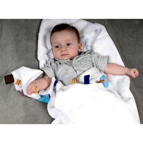 Snoozebaby Trendy Wrapping Wrap Blanket - White Grey