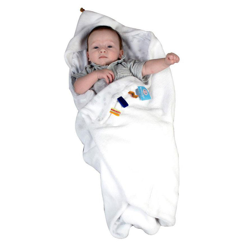 Snoozebaby Trendy Wrapping Wrap Blanket - White Grey