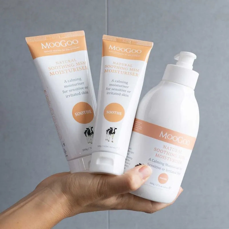 MooGoo MSM Soothing Moisturiser 120GM For Irritable Skin Exp: 02/26