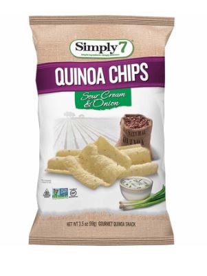 [Bundle Of 5] Simply 7 Quinoa Chips - Sour Cream & Onion  (99g x 5) Exp:10/23