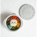 Mother's Corn Sunny Silicone Suction Bowl with Lid - Grey