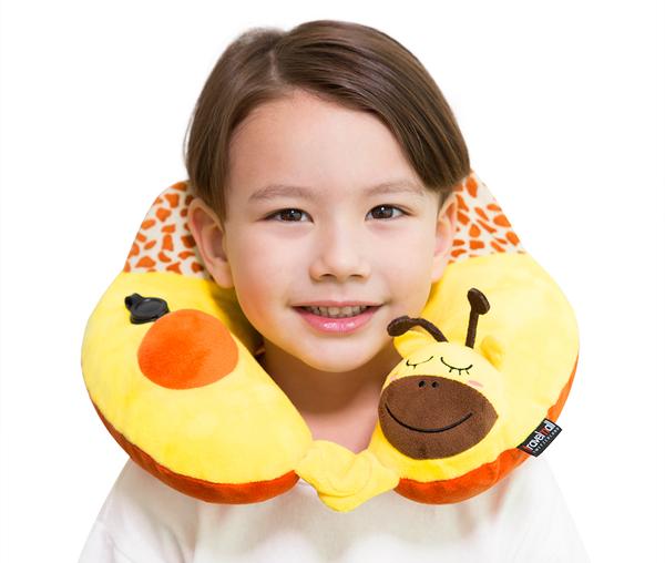 TravelMall Kid’s Inflatable Travel Pillow (Giraffe Edition)