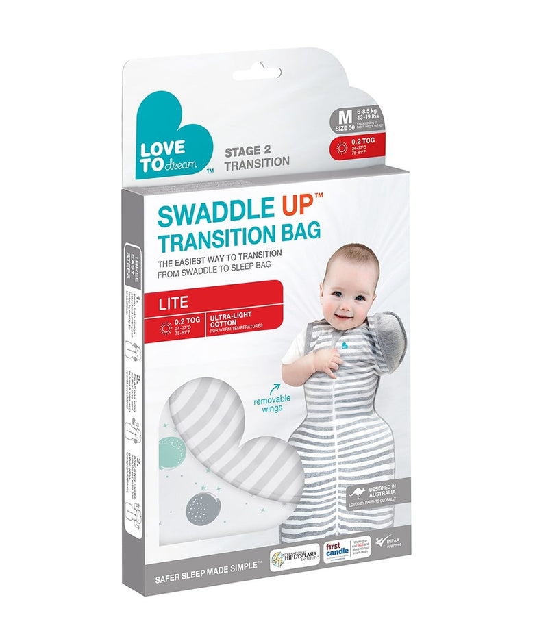 Love To Dream Swaddle UP Transition Bag Lite 0.2Tog - White