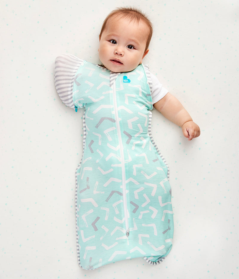 Love to Dream Swaddle UP 50/50 Transition Bamboo Lite 0.2 tog - Mint Arrow
