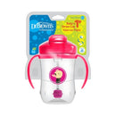 [Bundle Of 2] Dr Brown's 9 oz/270 ml Baby's First Straw Cup W/Handles - Pink (6m+)