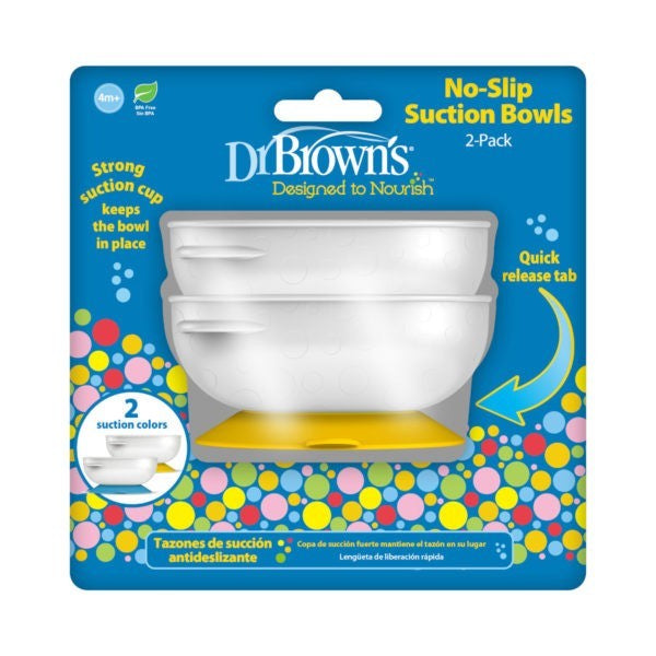 [Bundle of 2] Dr Brown's No-Slip Suction Bowl, 2-Pack