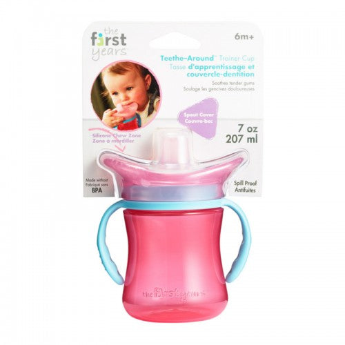 The First Years Teethe-Around Trainer Cup 7oz Pink