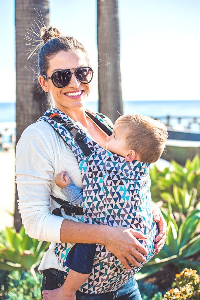 Beco Toddler Baby Carrier - Geo Teal Blue - One Year Warranty