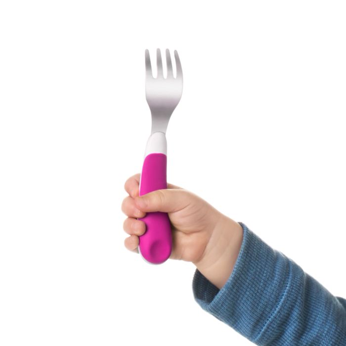 OXO TOT On-The-Go Fork And Spoon Set - Pink - Metal