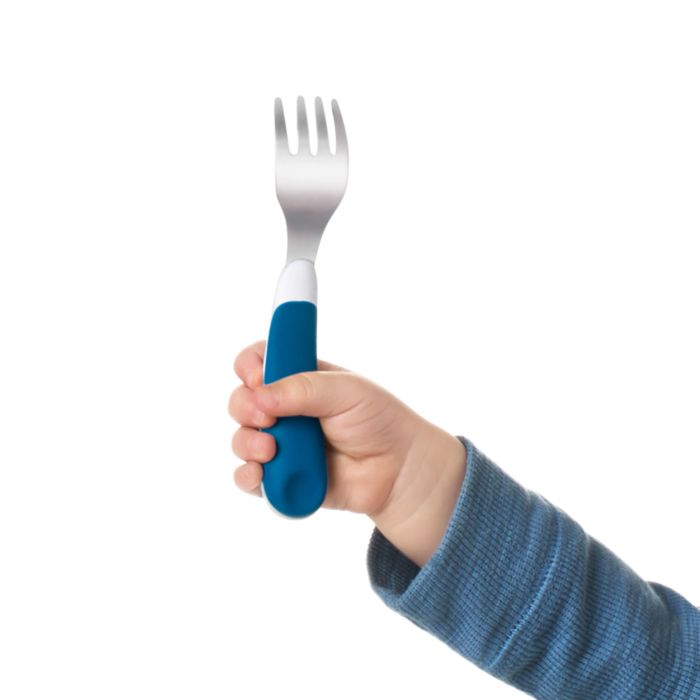 OXO TOT On-The-Go Fork And Spoon Set - Navy - Metal