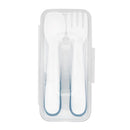 OXO Tot On-The-Go Plastic Fork & Spoon Set With Travel Case - Navy