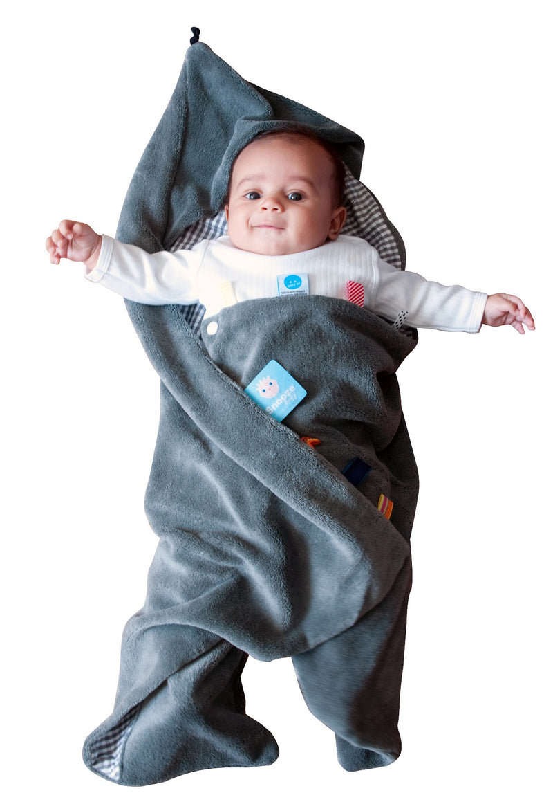 Snoozebaby Trendy Wrapping Wrap Blanket - Hippo Grey (Organic Cotton)