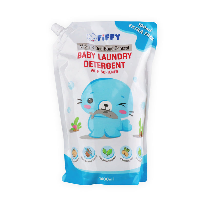 [2-Pack] Fiffy Baby Laundry Detergent Anti Mites & Bed Bugs Refill Pack