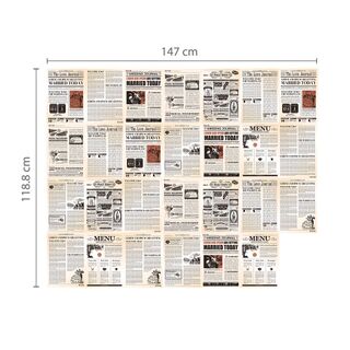 Walplus Vintage Newspaper 32cm x 22cm x 2cm