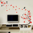 Walplus Chinese Red Blossom Flowers Wall Decals 30x60cm 2pcs