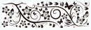 Walplus Butterflies Vine (Black) Wall Decals 30x90cm 2pcs