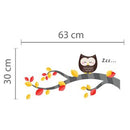 Walplus Sleeping Owl & Branch 28cm x 70cm