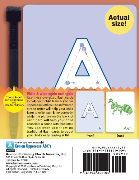 Kumon Flash Cards : ABC write and wipe : Uppercase