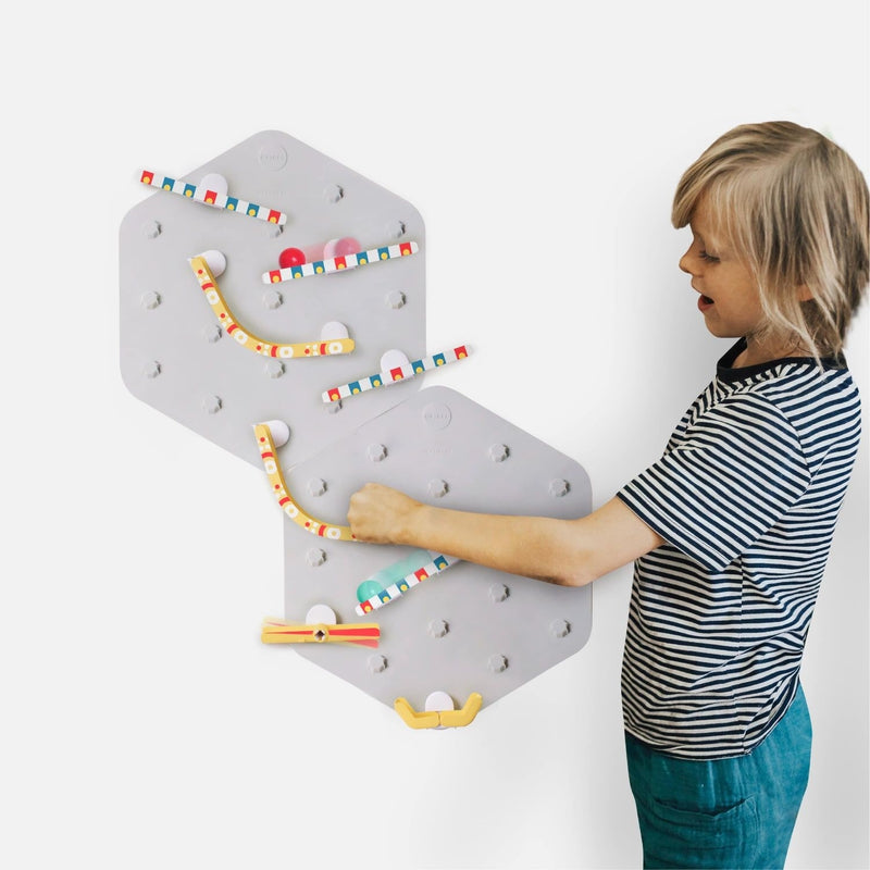 Oribel VertiPlay STEM Build Your Own Marble Run Wall Toy - 2 Straight Tracks +4 Connectors (2 Pack)