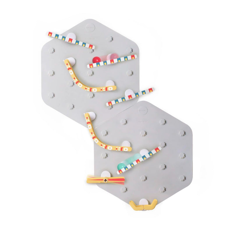 Oribel Vertiplay STEM Marble Run Wall Toy Part - 1 Base Board + 1 Wooden Ball + End Connectors