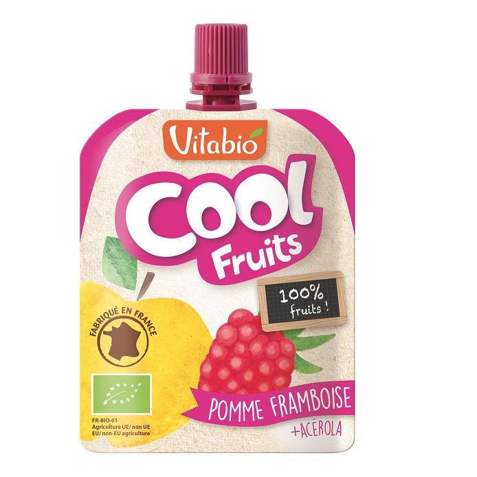 [12-Pack] Vitabio Cool Fruits Apple-Raspberry Organic Smoothie 90g