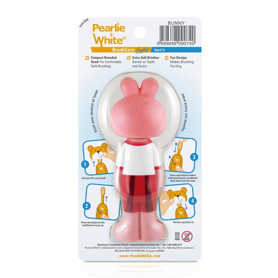 Pearlie White Kids Toothbrush - Bunny