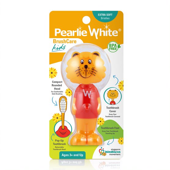 Pearlie White Kids Toothbrush - Singa Lion