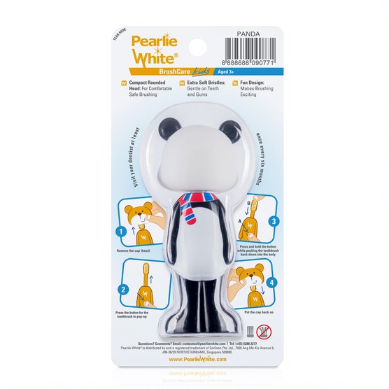 Pearlie White Kids Toothbrush - Panda